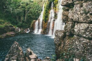 Vista de Cachoeira na Chapada dos Veadeiros