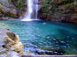 Cachoeira Santa Bárbara na Chapada dos Veadeiros