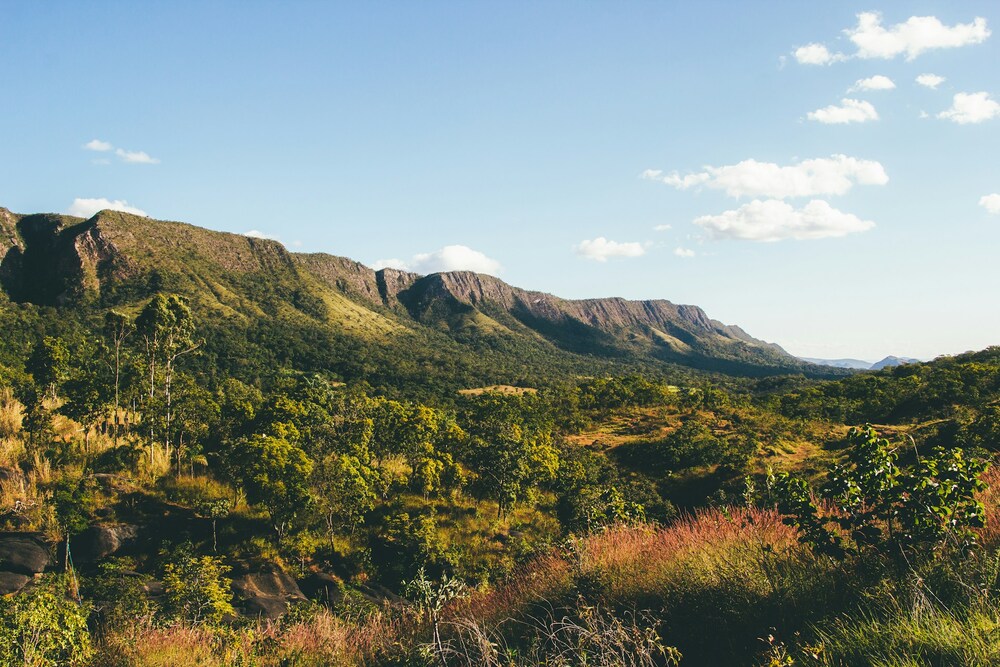 Vista de uma planície da Chapada dos Veadeiros