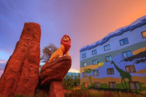 O Rei Leão ao lado do Hotel Art of Animation, no Walt Disney Word, em Orlando