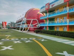 Visão do All Star Sports, um dos hotéis temáticos da Disney em Orlando